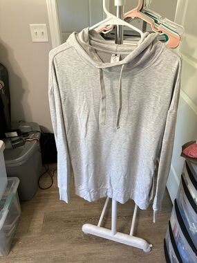 Active Life Light Gray Hoodie with Drawstring